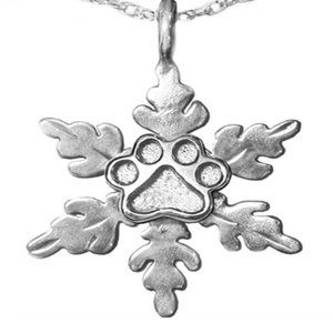 Sterling Silver SNOW PAWS PENDANT W/SS PUPPY PAW®